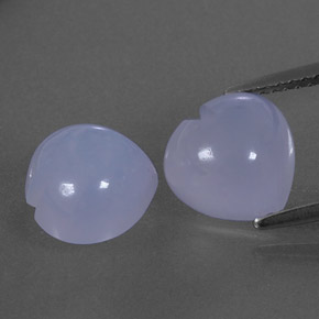 Gemas de calcedonia azul natural de 5,96 ct, transparente, transparente / translúcido