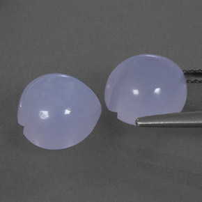 Gemas de calcedonia azul natural de 5,96 ct, transparente, transparente / translúcido