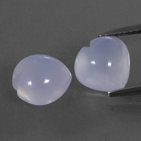 Gemas de calcedonia azul natural de 5,33 ct, transparente, transparente / translúcido
