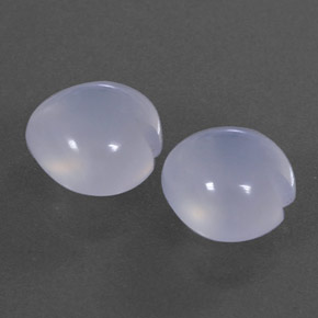 Gemas de calcedonia azul natural de 5,33 ct, transparente, transparente / translúcido