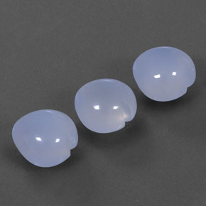 Gemas de calcedonia azul natural de 10,44 ct, transparente, transparente / translúcido