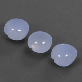 Gemas de calcedonia azul natural de 10,44 ct, transparente, transparente / translúcido