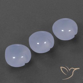 Gemas de Calcedonia Violeta real claro natural de 10.87 ct, Corazón, Transparente / Translúcido