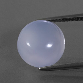 Calcedonia azul natural de 7,87 ct, transparente, transparente / translúcido
