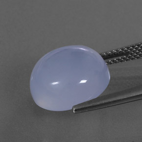 Calcedonia azul natural de 7,87 ct, transparente, transparente / translúcido