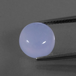 Calcedonia azul natural de 5,12 ct, transparente, transparente / translúcido