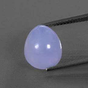 Calcedonia azul natural de 5,06 ct, transparente, transparente / translúcido