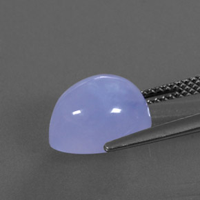 Calcedonia azul natural de 5,06 ct, transparente, transparente / translúcido