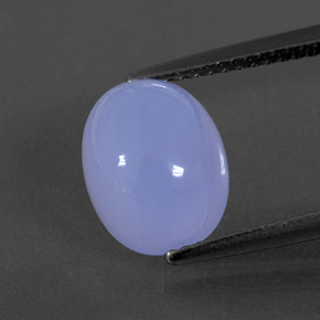 Calcedonia azul natural de 3,63 ct, transparente, transparente / translúcido