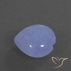 Calcedonia Azul violeta natural de 3.63 ct, Corazón, Transparente / Translúcido