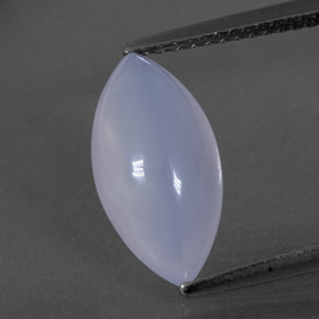 Calcedonia azul natural de 3,10 ct, transparente, transparente / translúcido