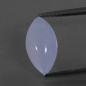 Calcedonia azul natural de 3,04 ct, transparente, transparente / translúcido