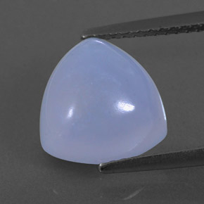 Calcedonia azul natural de 3,44 ct, transparente, transparente / translúcido