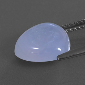 Calcedonia azul natural de 3,44 ct, transparente, transparente / translúcido