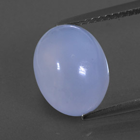 Calcedonia azul natural de 3,83 ct, transparente, transparente / translúcido