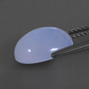 Calcedonia azul natural de 3,83 ct, transparente, transparente / translúcido