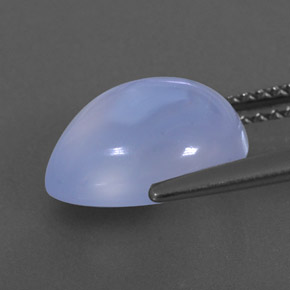 Calcedonia azul natural de 3,59 ct, transparente, transparente / translúcido