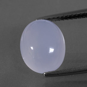 Calcedonia azul natural de 4,08 ct, transparente, transparente / translúcido