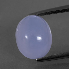 Calcedonia azul natural de 4,99 ct, transparente, transparente / translúcido