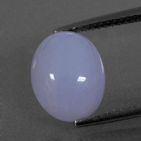 Calcedonia azul natural de 4,91 ct, transparente, transparente / translúcido
