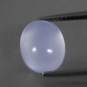 Calcedonia azul natural de 4,37 ct, transparente, transparente / translúcido