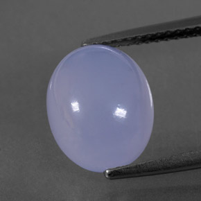 Calcedonia azul natural de 4,34 ct, transparente, transparente / translúcido