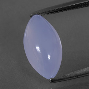 Calcedonia azul natural de 3,04 ct, transparente, transparente / translúcido