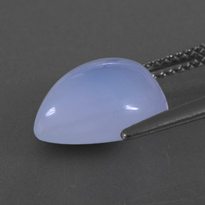 Calcedonia azul natural de 4,83 ct, transparente, transparente / translúcido