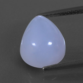 Calcedonia azul natural de 5,47 ct, transparente, transparente / translúcido