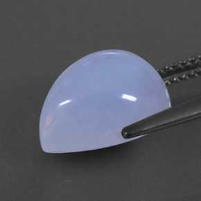 Calcedonia azul natural de 5,47 ct, transparente, transparente / translúcido