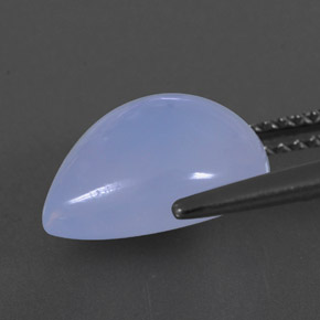 Calcedonia azul natural de 4,63 ct, transparente, transparente / translúcido