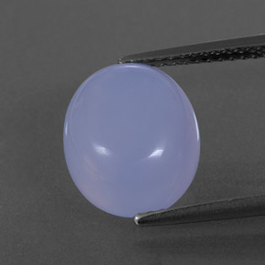 Calcedonia azul natural de 4,71 ct, transparente, transparente / translúcido