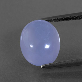 Calcedonia azul natural de 4,58 ct, transparente, transparente / translúcido