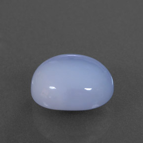 Calcedonia azul natural de 3,97 ct, corte óvalo, translúcido