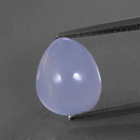 Calcedonia azul natural de 4,10 ct, transparente, transparente / translúcido