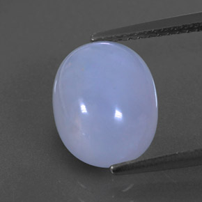 Calcedonia azul natural de 3,84 ct, transparente, transparente / translúcido