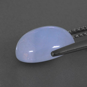 Calcedonia azul natural de 3,84 ct, transparente, transparente / translúcido