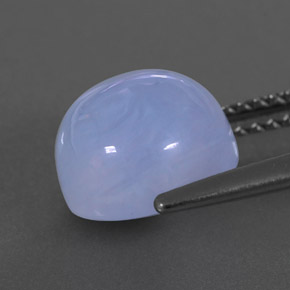 Calcedonia azul natural de 3,78 ct, transparente, transparente / translúcido