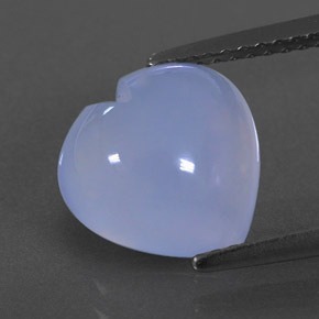 Calcedonia azul natural de 3,01 ct, transparente, transparente / translúcido