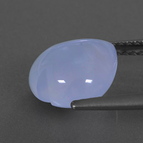 Calcedonia azul natural de 3,01 ct, transparente, transparente / translúcido