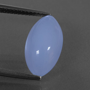 Calcedonia azul natural de 4,75 ct, transparente, transparente / translúcido