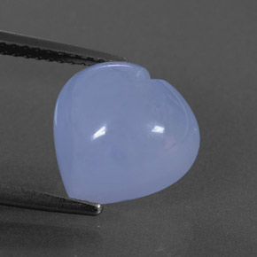 Calcedonia azul natural de 4,80 ct, transparente, transparente / translúcido
