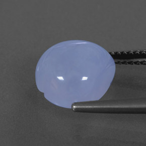 Calcedonia azul natural de 4,80 ct, transparente, transparente / translúcido