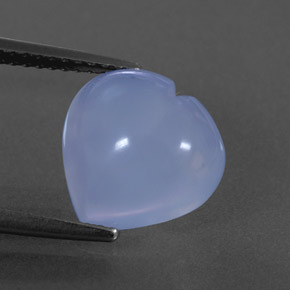 Calcedonia azul natural de 4,10 ct, transparente, transparente / translúcido