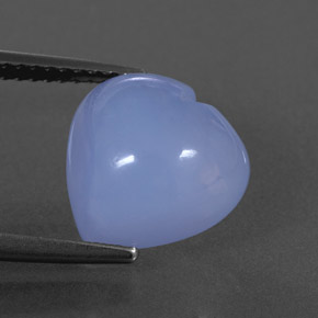 Calcedonia azul natural de 4,67 ct, transparente, transparente / translúcido