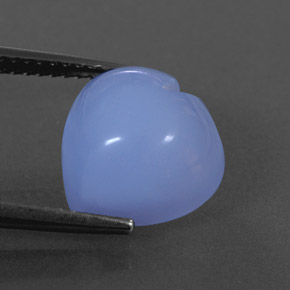 Calcedonia azul natural de 5,58 ct, transparente, transparente / translúcido