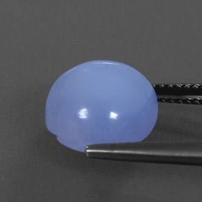 Calcedonia azul natural de 5,58 ct, transparente, transparente / translúcido