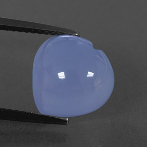 Calcedonia azul natural de 5,75 ct, transparente, transparente / translúcido