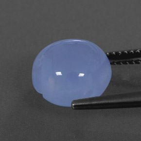 Calcedonia azul natural de 5,75 ct, transparente, transparente / translúcido