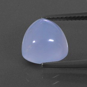 Calcedonia azul natural de 3,84 ct, transparente, transparente / translúcido